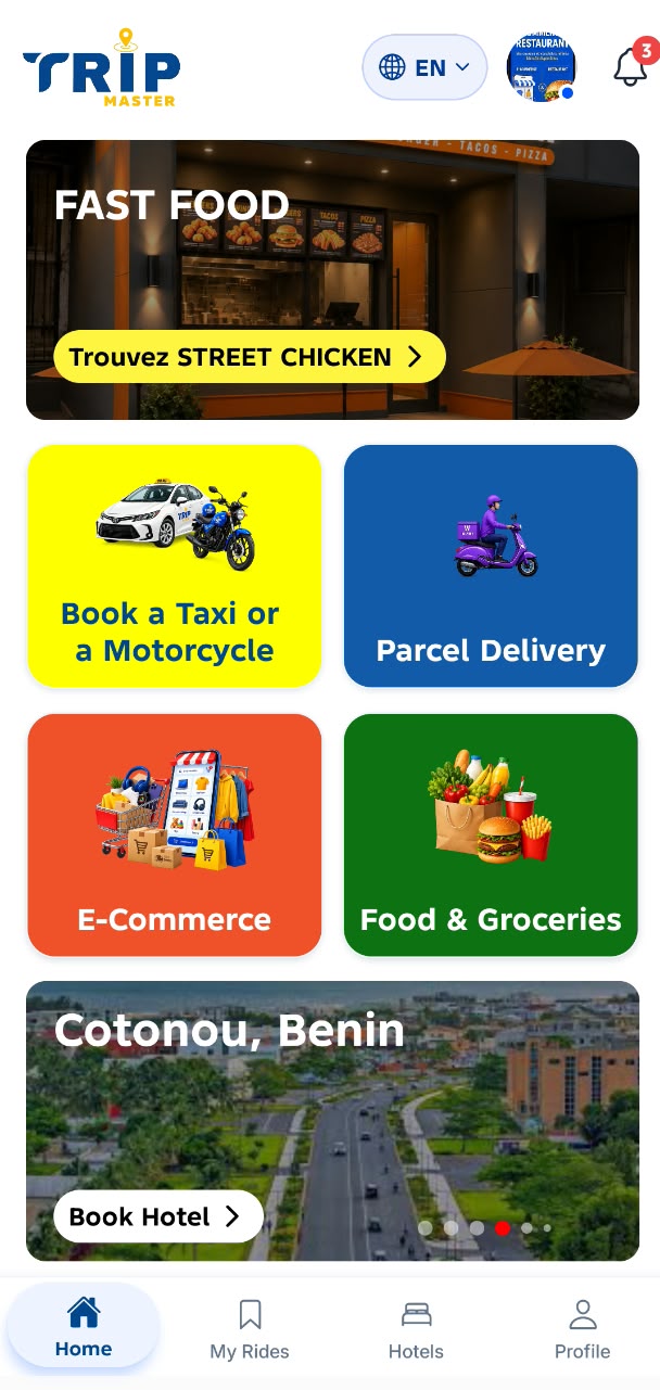 TRIPMASTER E-Commerce et Fast-Food